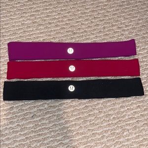 Three Lululemon headbands